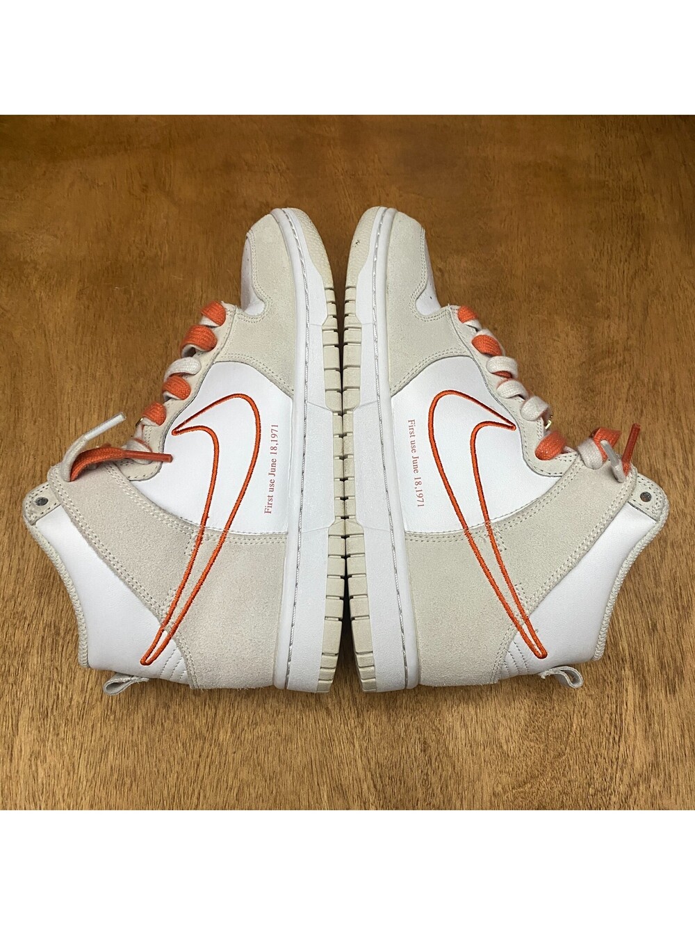Nike Dunk High SE Shoes Womens Size 7.5 First Use White Sail Orange DH6758-100 - Picture 7 of 15